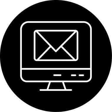 E-posta. Web simgesi basit illüstrasyon