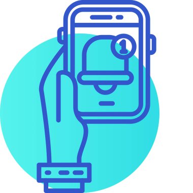 akıllı telefon vektör simgesi, basit tasarım