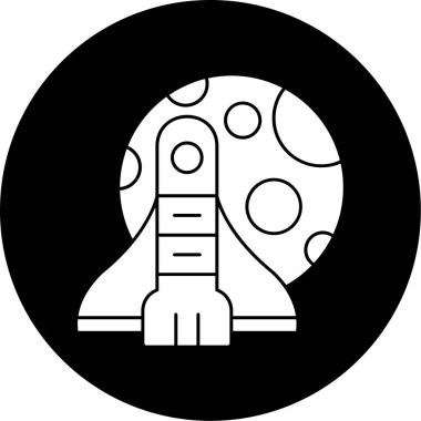 Bir robotun karikatür simgesinin vektör çizimi