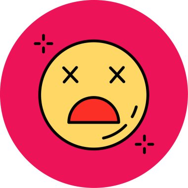 kızgın yüz simgesi modadan izole edilmiş biçimde