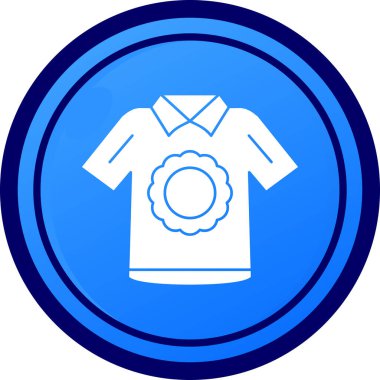 Mavi tişört ikonu. vektör illüstrasyonu