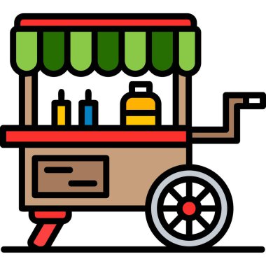 Yemek. Web simgesi basit illüstrasyon