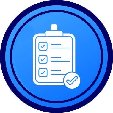 Kontrol listesi simgesi vektör illüstrasyonu