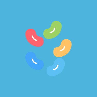 meyve ikonu vektörü. Düz çizgi işareti. renkli pictogram