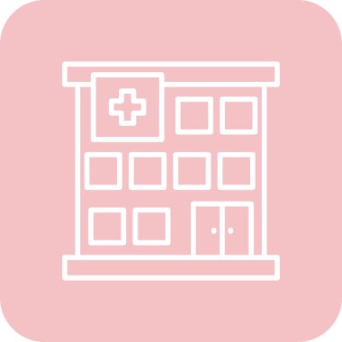 Hastane. Web simgesi basit tasarım