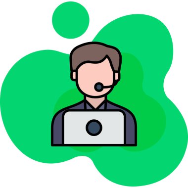 Çağrı merkezi. vektör illüstrasyonu