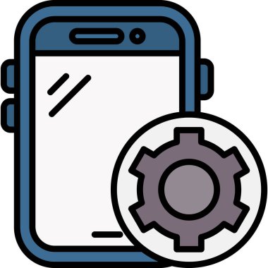 akıllı telefon teçhizat ayarları simgesi - taslak biçimi