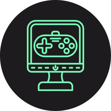 Oyun simgesinin vektör illüstrasyonu