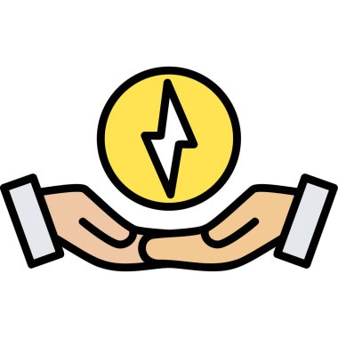 enerji ikonu vektör illüstrasyonu