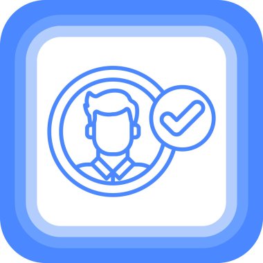 Bir insan simgesinin vektör illüstrasyonu