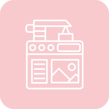 Web simgesi tasarımı illüstrasyonu