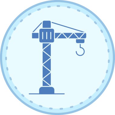 Bir vinç simgesinin vektör illüstrasyonu