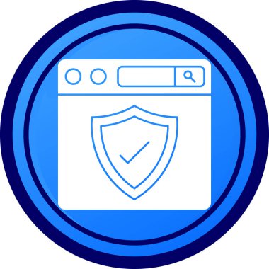 Modern bir kalkan simgesinin vektör çizimi