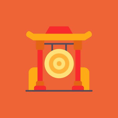 Düz dizaynlı Çince fener simgesi