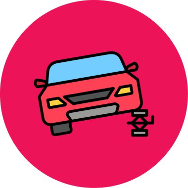 - Araba. Web simgesi basit illüstrasyon