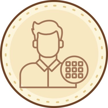 Bozuk para tutan bir adamın vektör çizimi