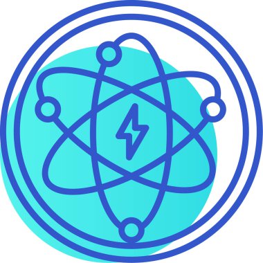 atom. Web simgesi basit illüstrasyon