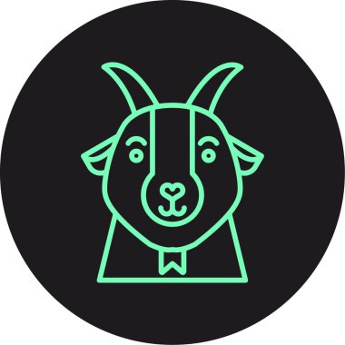 Keçi simgesi, vektör illüstrasyonu basit tasarım