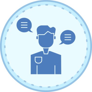 Müşteri geldi. Web simgesi basit illüstrasyon