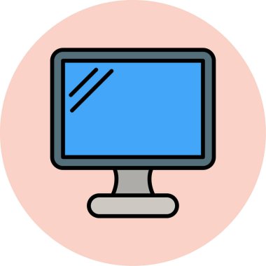 Bilgisayar. Web simgesi basit tasarım