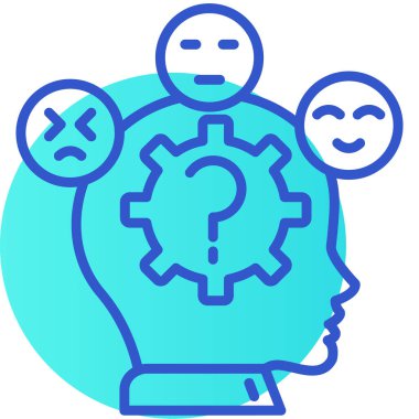 Beyin. Web simgesi basit illüstrasyon