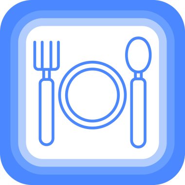 Restoran simgesi vektör illüstrasyonu