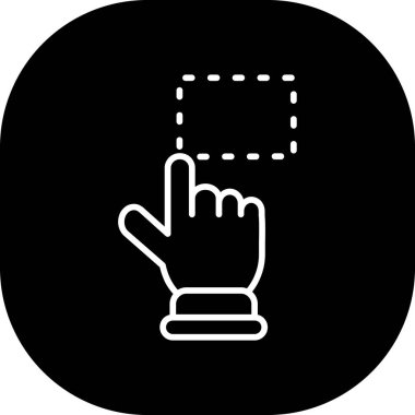 parmak hareketi vektör illüstrasyonu, çizgi tasarımı