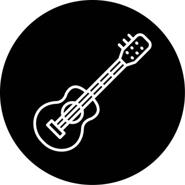 Gitar. Web simgesi basit illüstrasyon