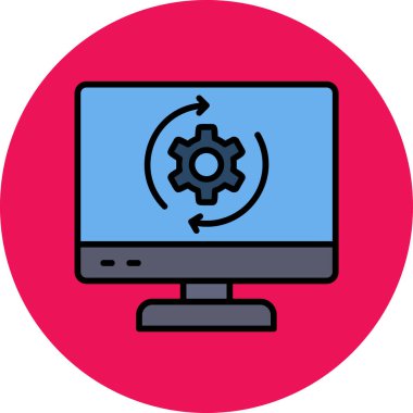 dizüstü bilgisayar simgesi, vektör illüstrasyonu