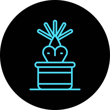 Kaktüs simgesi vektör illüstrasyonu