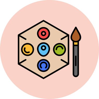 Sanat sanatçısı ikonu. taslak sanatçı vektör illüstrasyonu