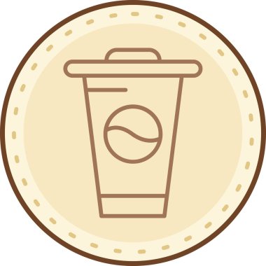 kahve fincanı simgesi, vektör illüstrasyonu