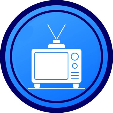 Televizyon. Web simgesi basit illüstrasyon