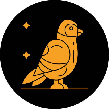 Şirin bir kuşun vektör çizimi