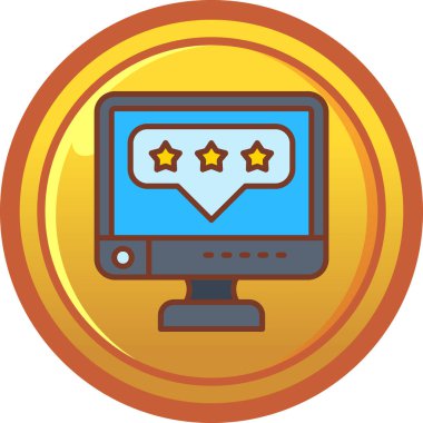 Geri besleme derecelendirme simgesi, vektör illüstrasyonu