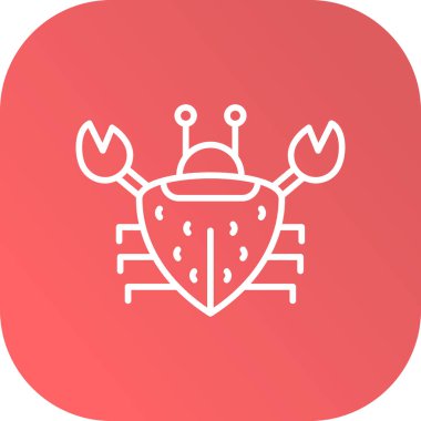 Yengeç simgesinin vektör illüstrasyonu