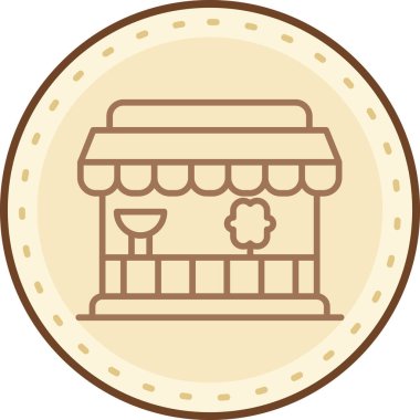 Dükkan. Web simgesi basit illüstrasyon