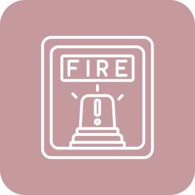 Yangın. Web simgesi basit illüstrasyon