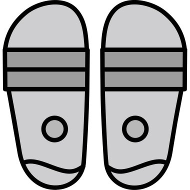 parmak arası terlik ayakkabı simgesi
