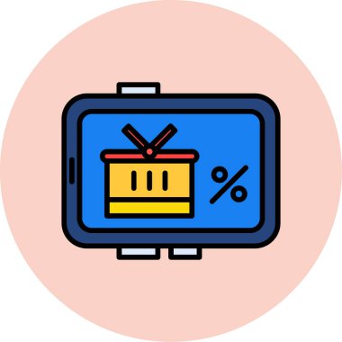 İndirim simgesi, vektör illüstrasyonu basit tasarım