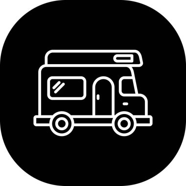 Benzersiz treyler vektör simgesi