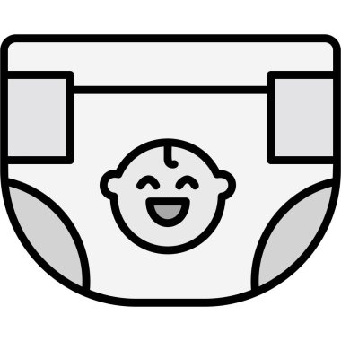 Bebek bezi ikonu, taslak tarzı