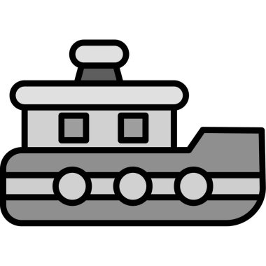 Gemi simgesi vektör illüstrasyonu