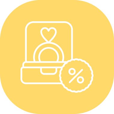 hediye kutulu kalp, basit simge, vektör illüstrasyonu