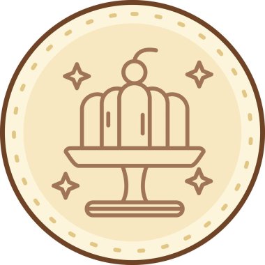 Kek. Web simgesi basit illüstrasyon