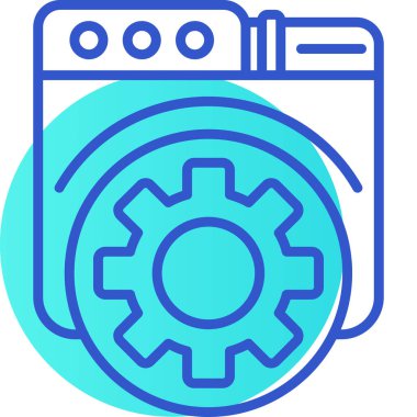 Teçhizat Web simgesi basit illüstrasyon