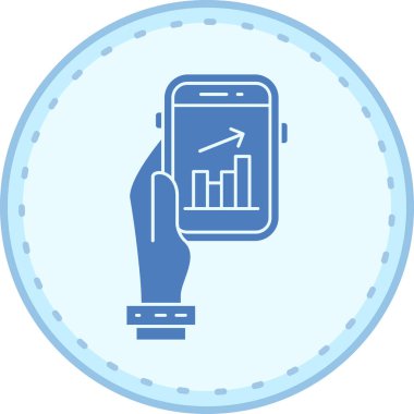 Mobil modern simgenin vektör illüstrasyonu