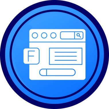 Tarayıcı. Web simgesi basit illüstrasyon