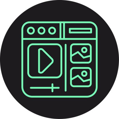 Vektör TV simgesi illüstrasyonu