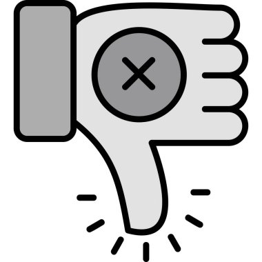 başparmak hareketi simgesi, vektör illüstrasyonu